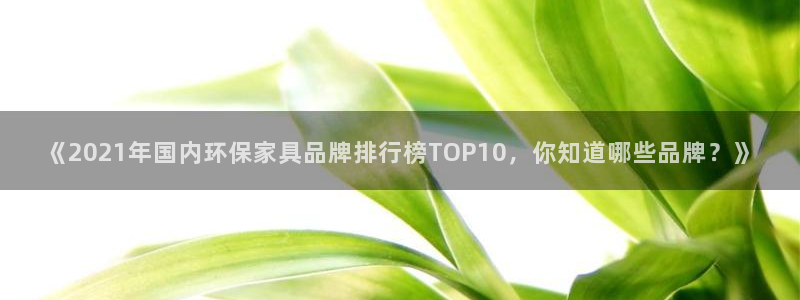 杏耀测速娱乐：《2021年国内环保家具品牌排行榜TOP10，
